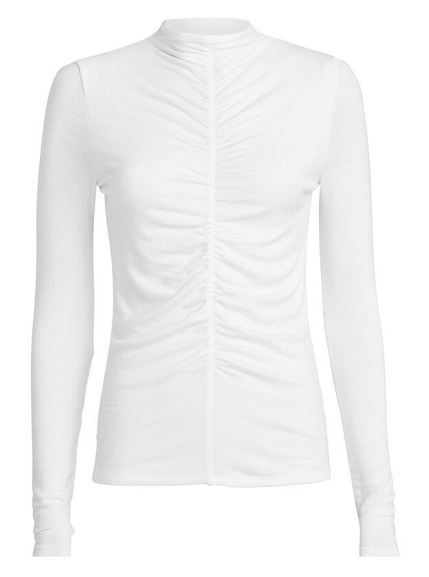 Theresa Ruched Turtleneck Top