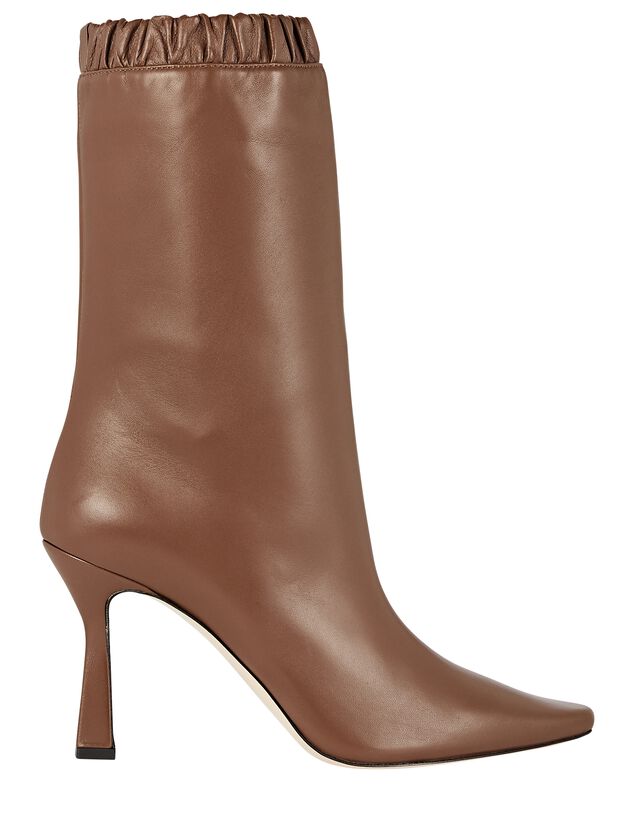 Lina Slouch Leather Ankle Boots