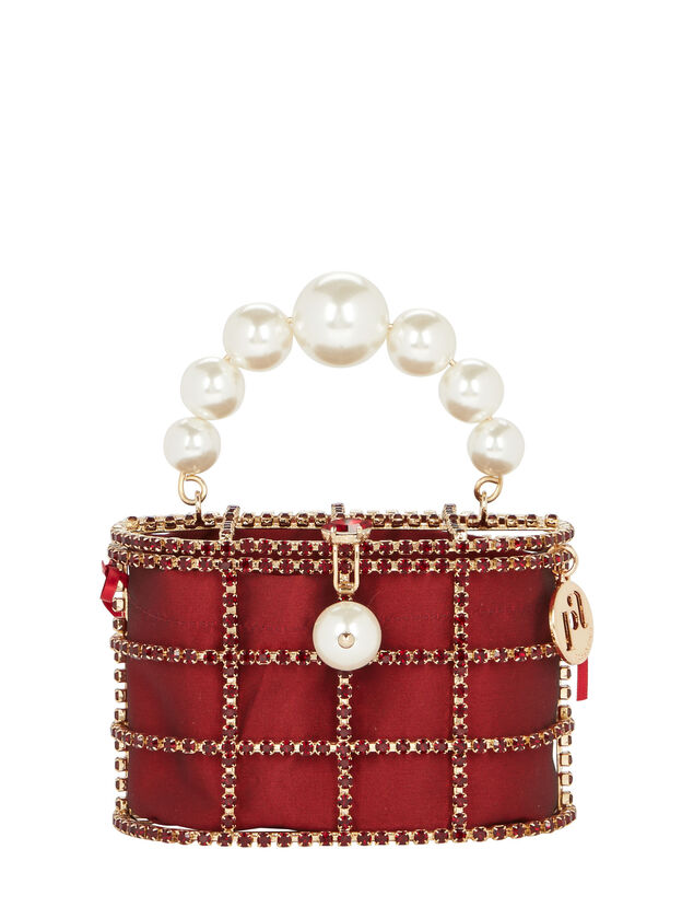 Holli Cage Pearl And Crystal Clutch