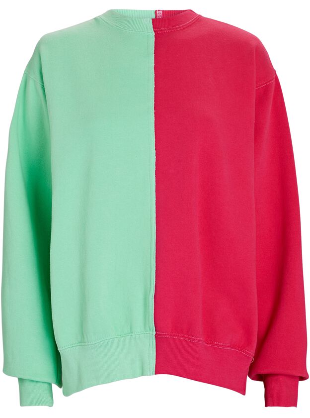 Half/Half Colorblock Sweatshirt