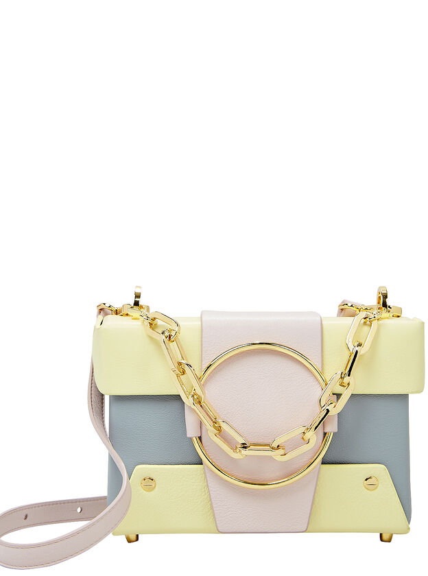 Asher Box Chain Strap Colorblocked Bag