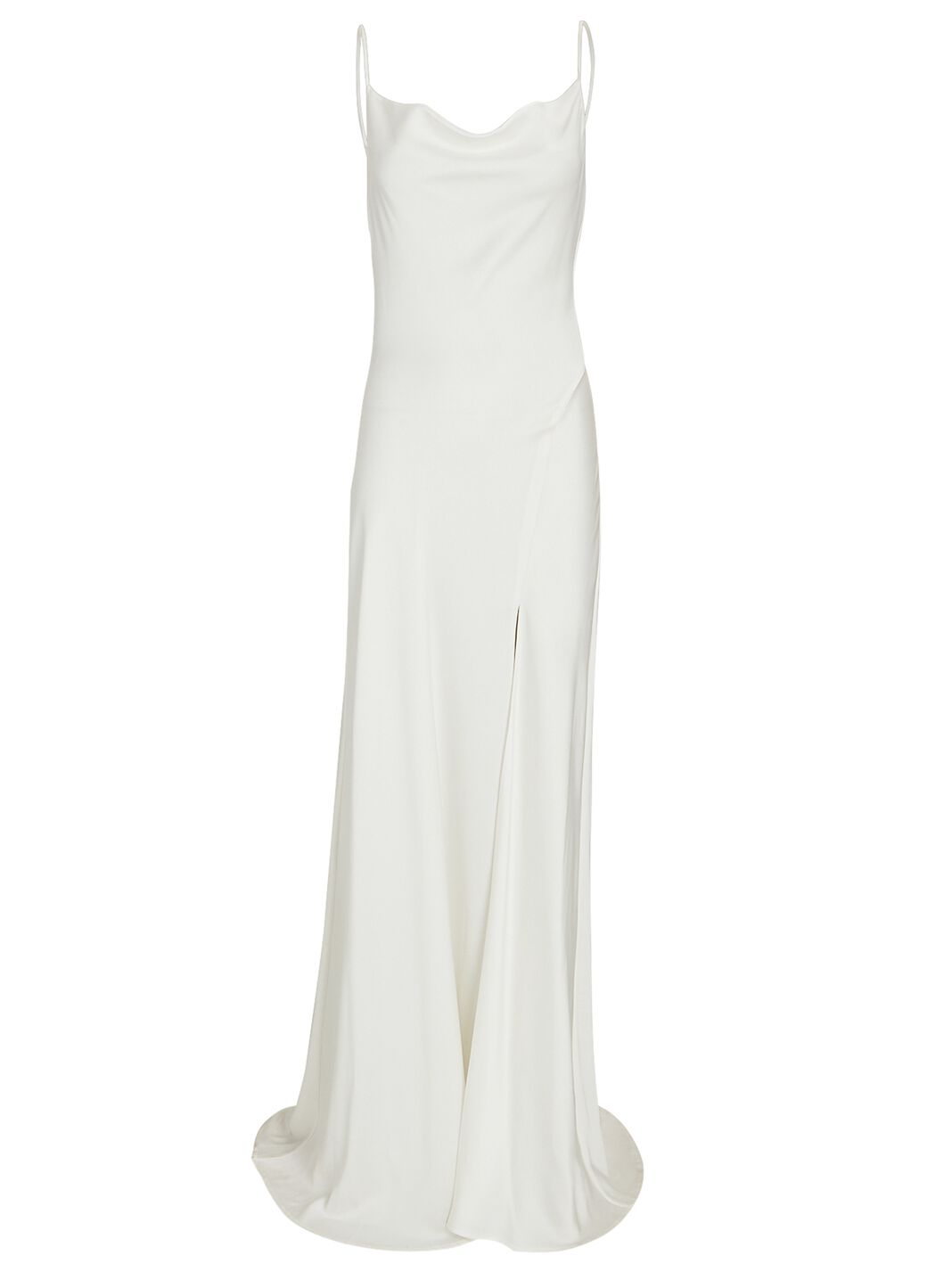 Satin Cowl Neck Gown
