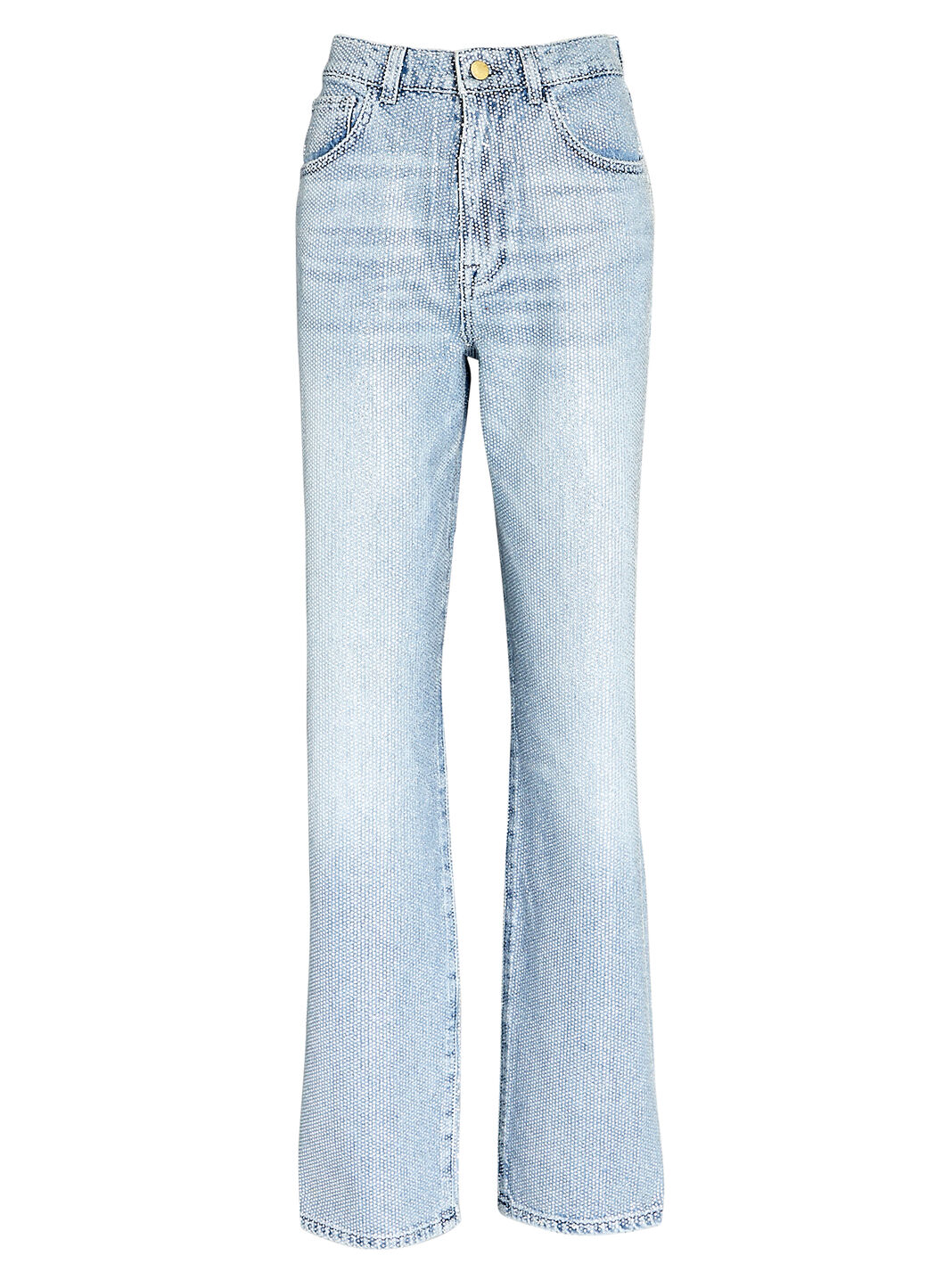 Ms. Keaton Crystal-Embellished Baggy Jeans