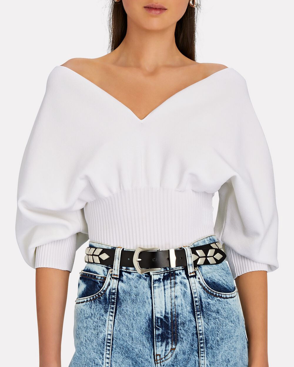 Luna Long Sleeve Crop Top - White, Fashion Nova, Knit Tops
