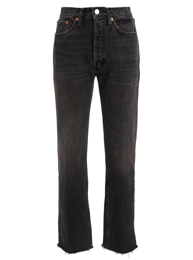 High-Rise Stove Pipe Jeans