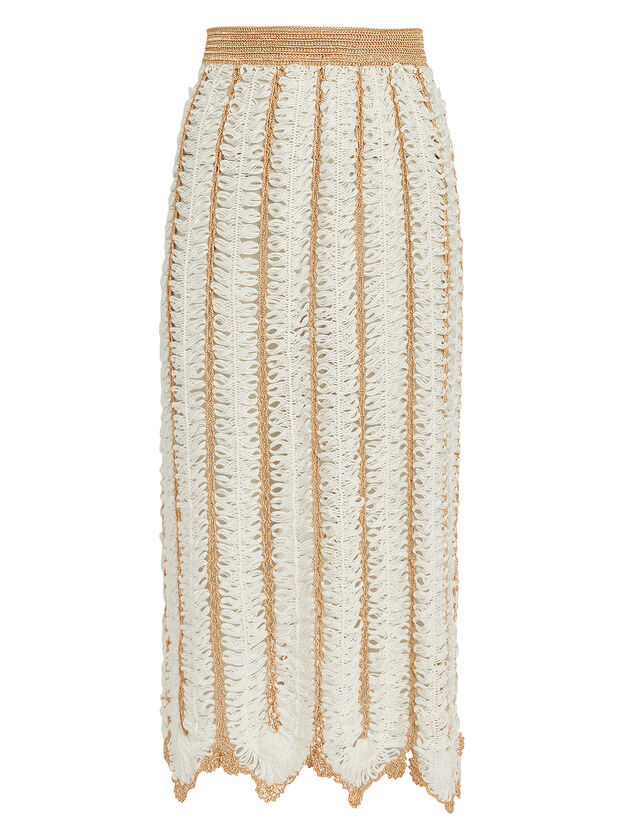 Firtek Crocheted Midi Skirt