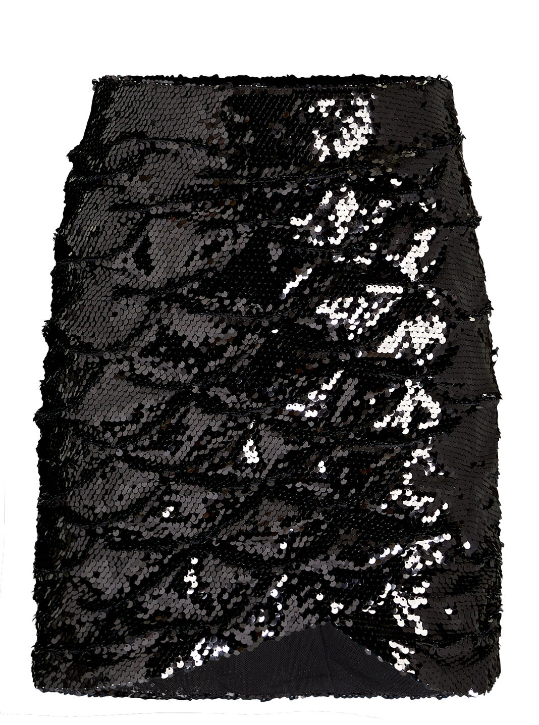 Balissa Ruched Sequined Mini Skirt