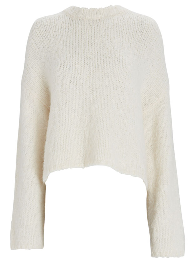 Alpaca-Wool Crewneck Sweater