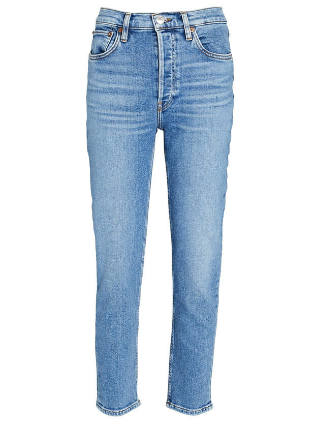 90s High-Rise Ankle Crop Jeans
