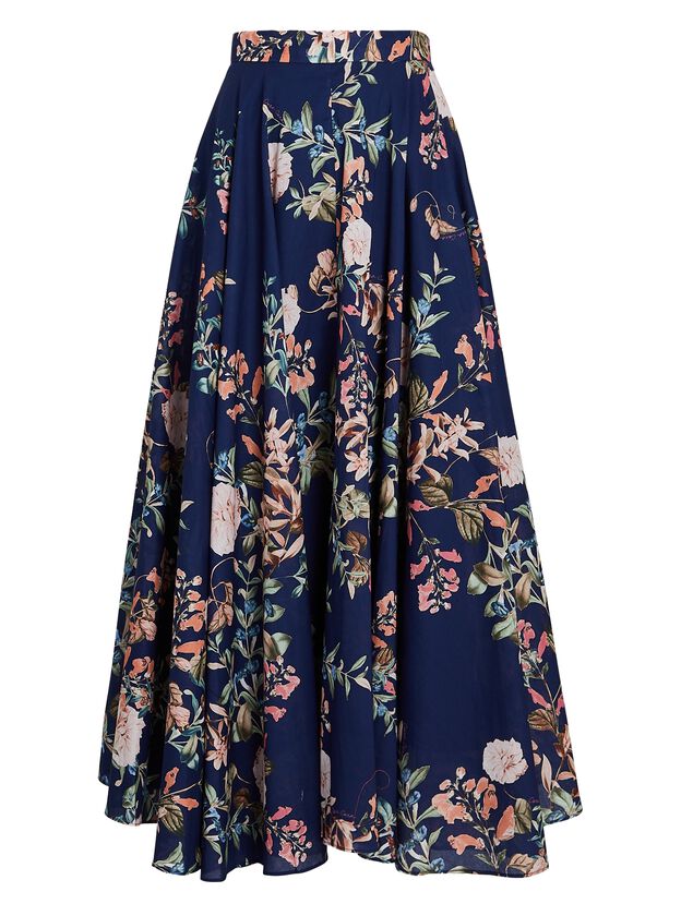 Aquinnah Floral Cotton Maxi Skirt