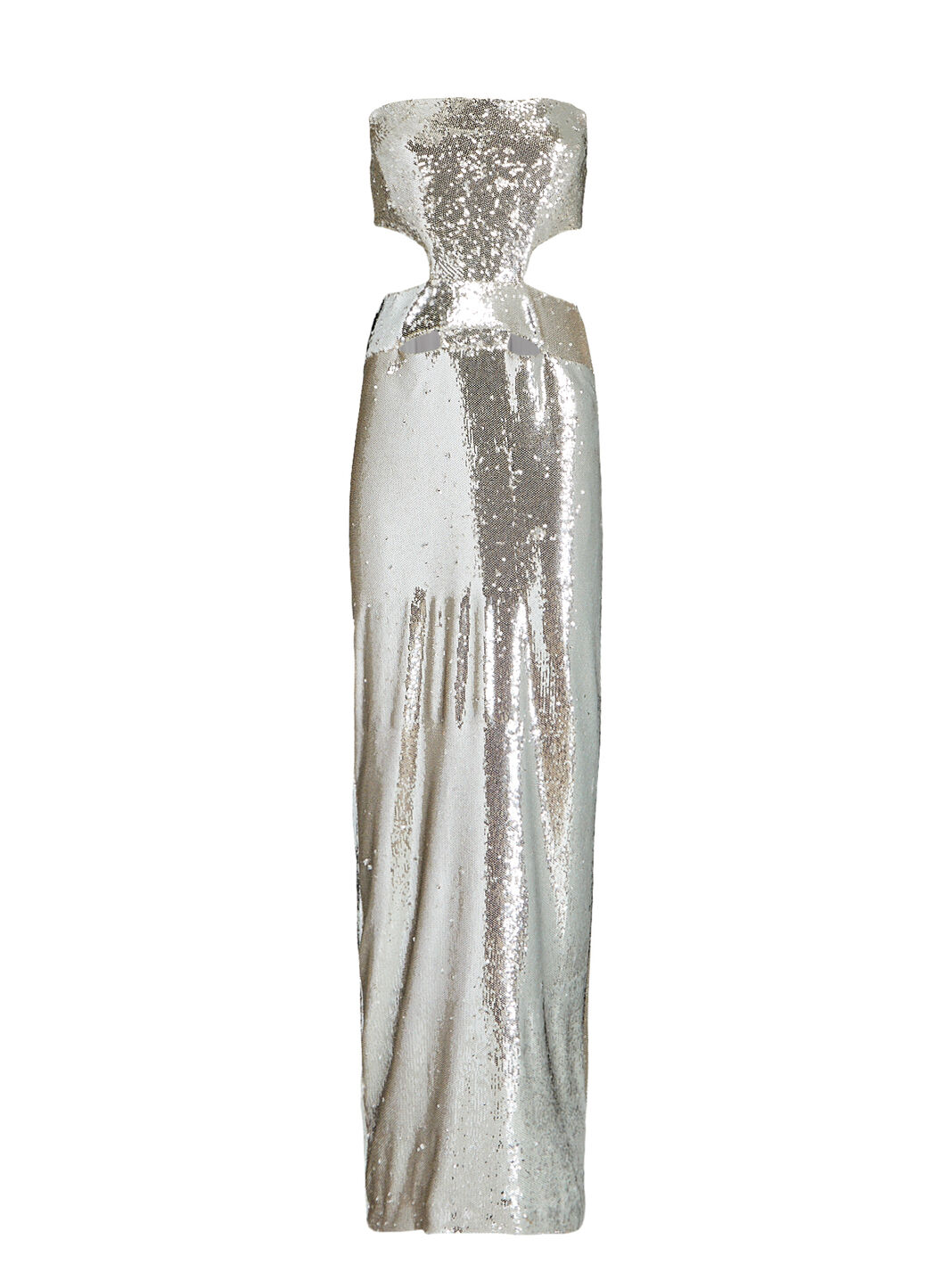 Ava Strapless Cut-Out Sequined Gown