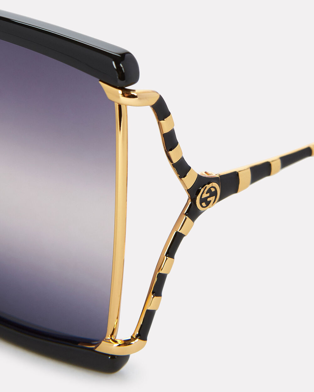 Butterfly Sunglasses - Black & Gold - Acetate & Metal - Default