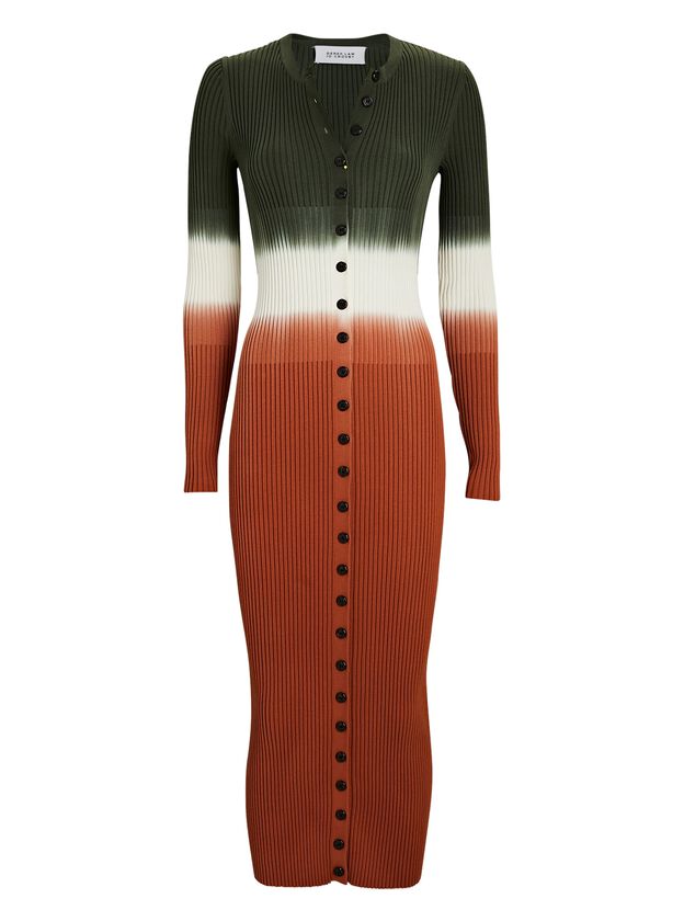 Tianna Tie-Dye Rib Knit Cardigan Dress