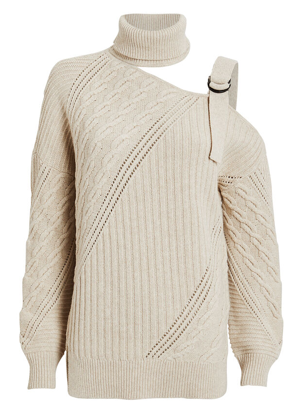 Strapped Merino Turtleneck Sweater
