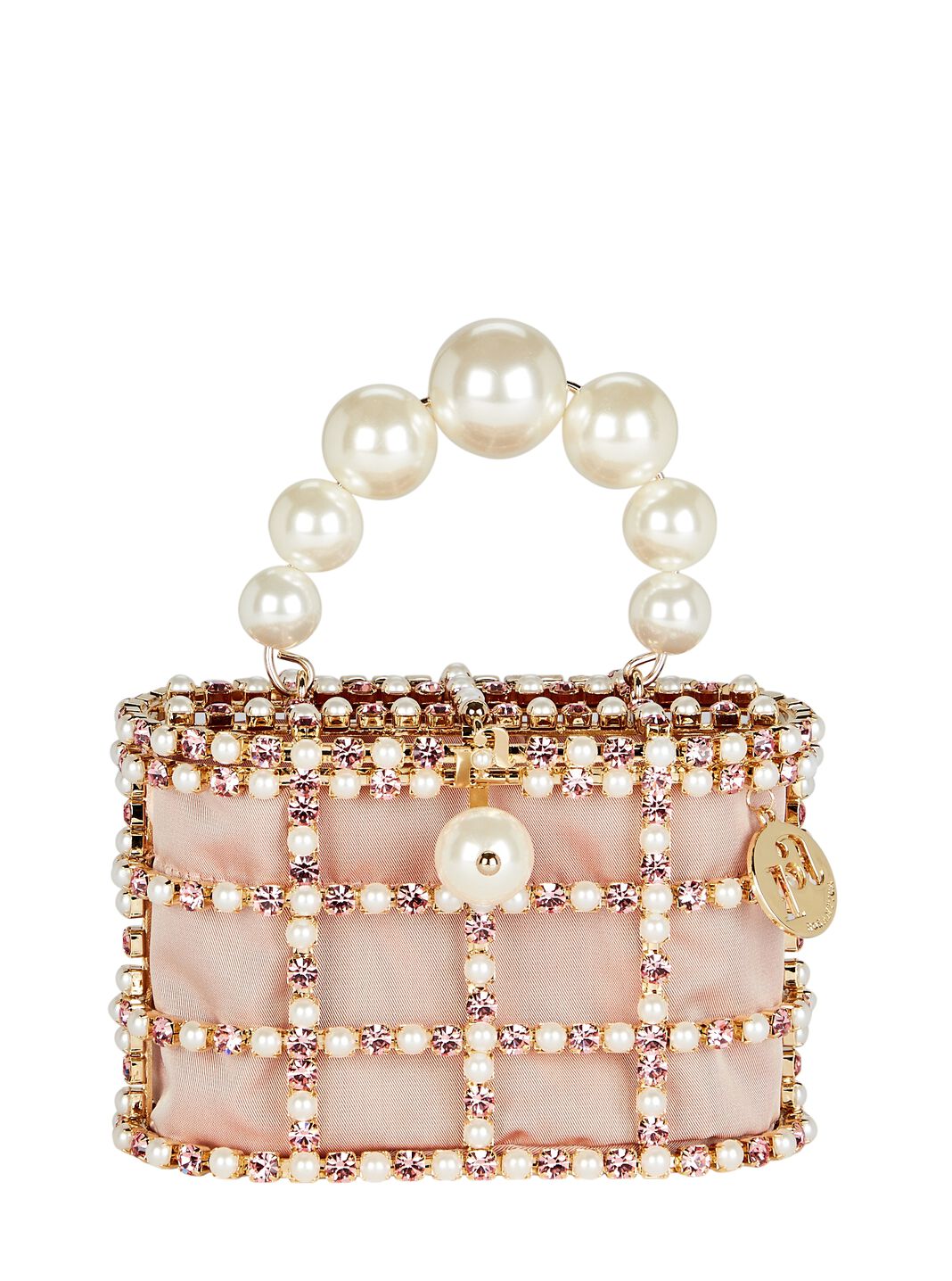 Holli Cage Pearl And Crystal Clutch