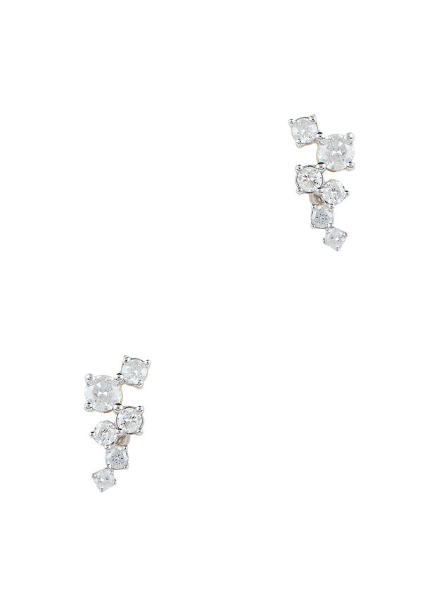 Scattered Diamond Stud Earrings