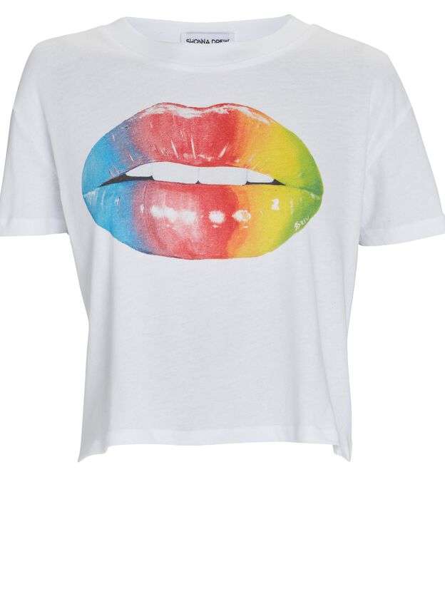 Cropped Lips Graphic T-Shirt