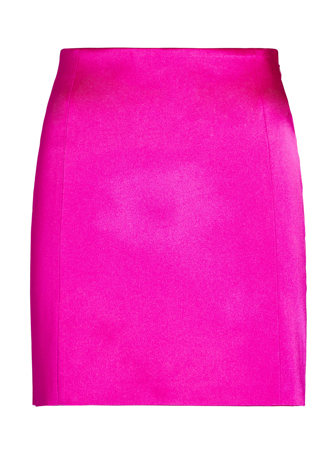 In INTERMIX® Seamed FRAME | Pink Satin Mini Skirt