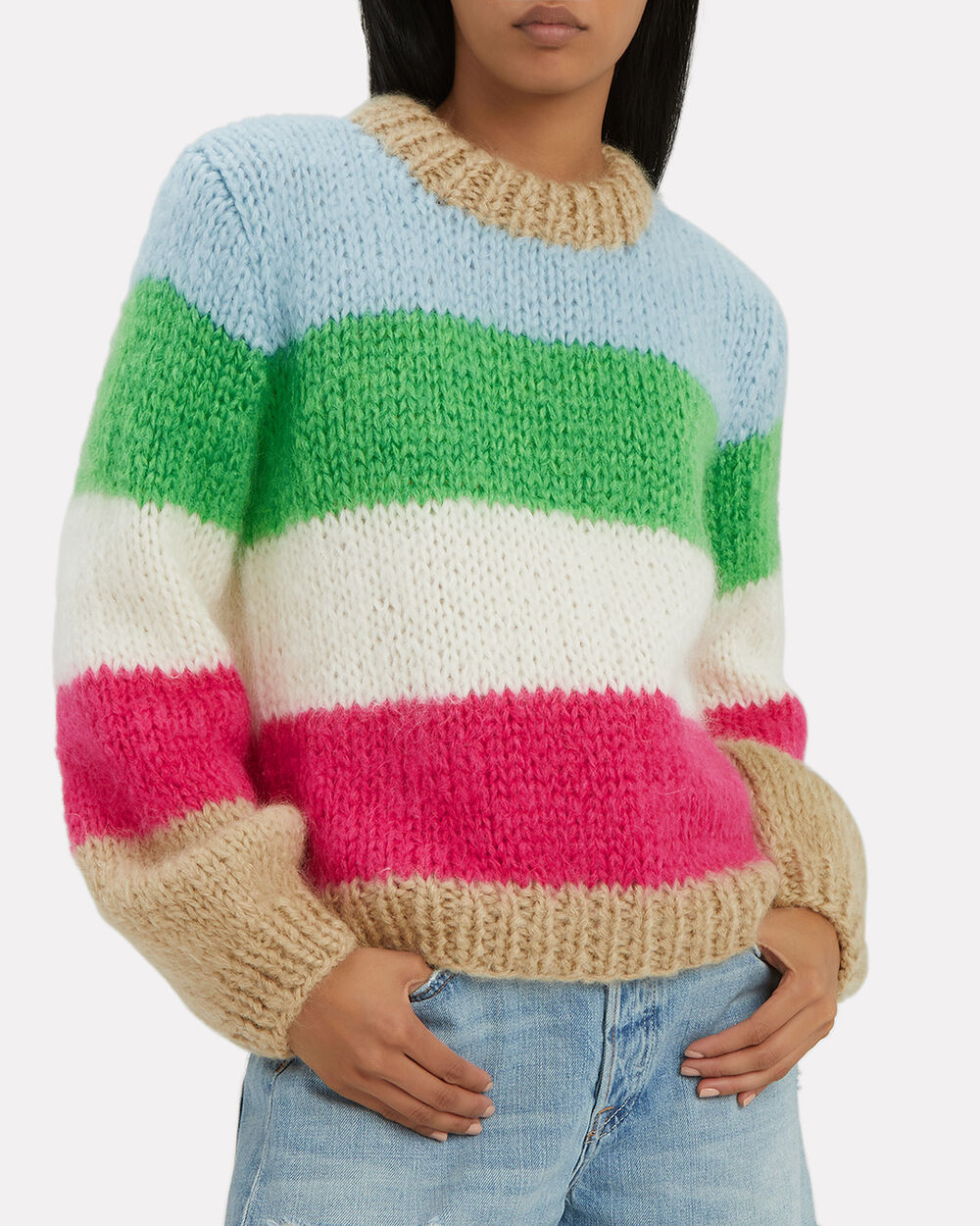 antage USA låne Julliard Colorblock Striped Sweater