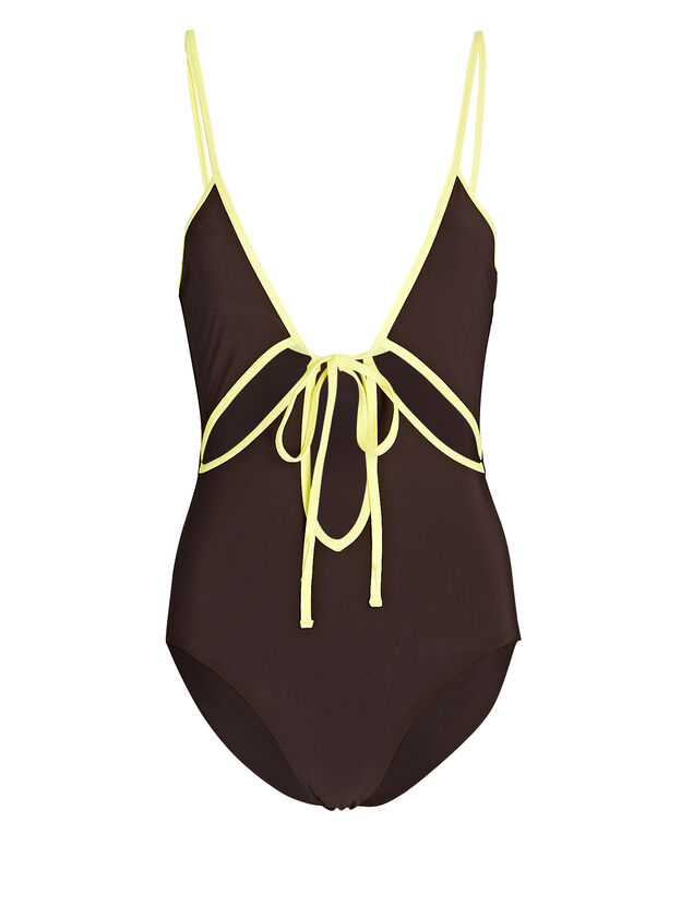 Anglaise Tie-Front One-Piece Swimsuit