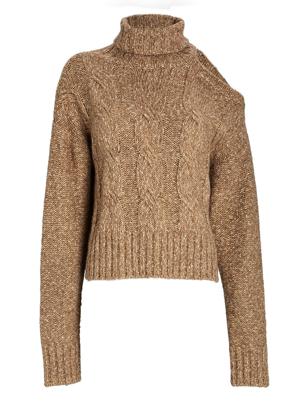 Selleck Cold-Shoulder Turtleneck Sweater