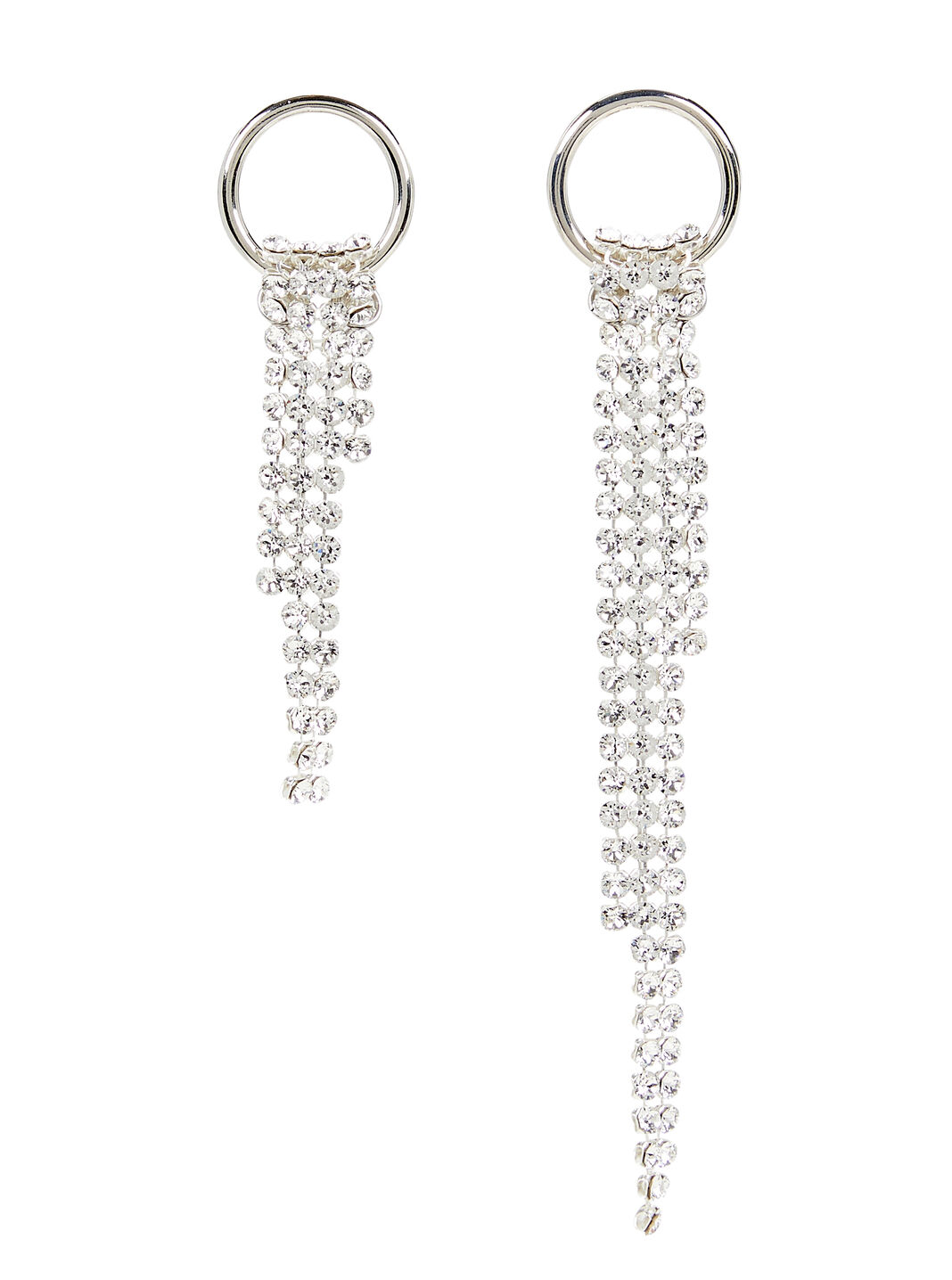 Shanon Asymmetric Crystal Fringe Earrings