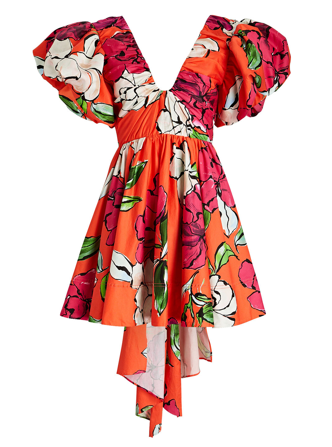 Gretta Bow-Detail Floral Mini Dress