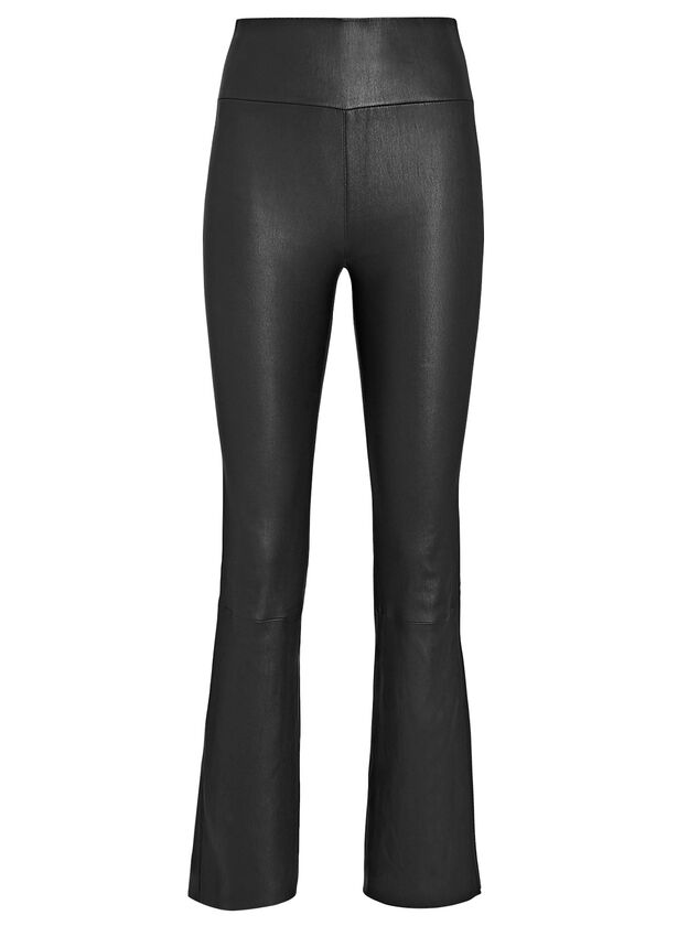 Ankle Flare Leather Leggings