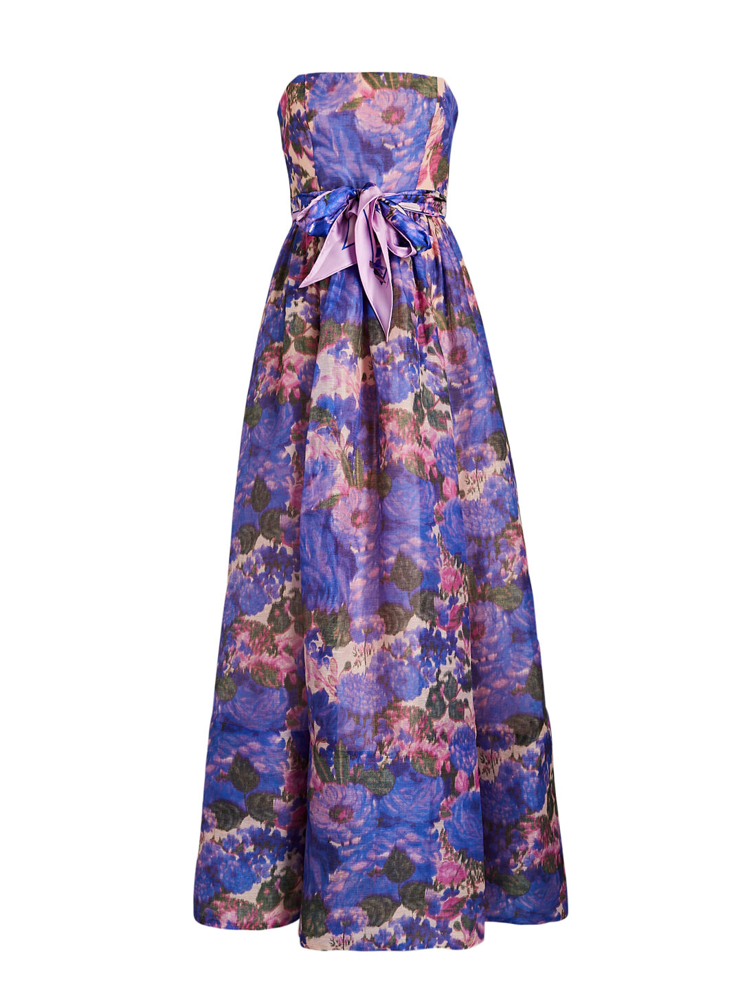 High Tide Strapless Floral Gown