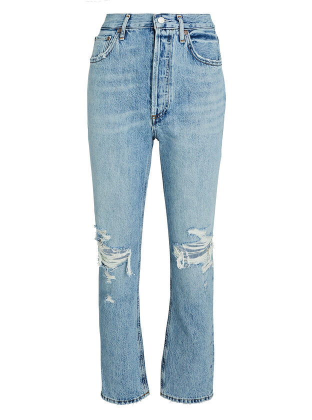 Riley High-Rise Straight Crop Jeans