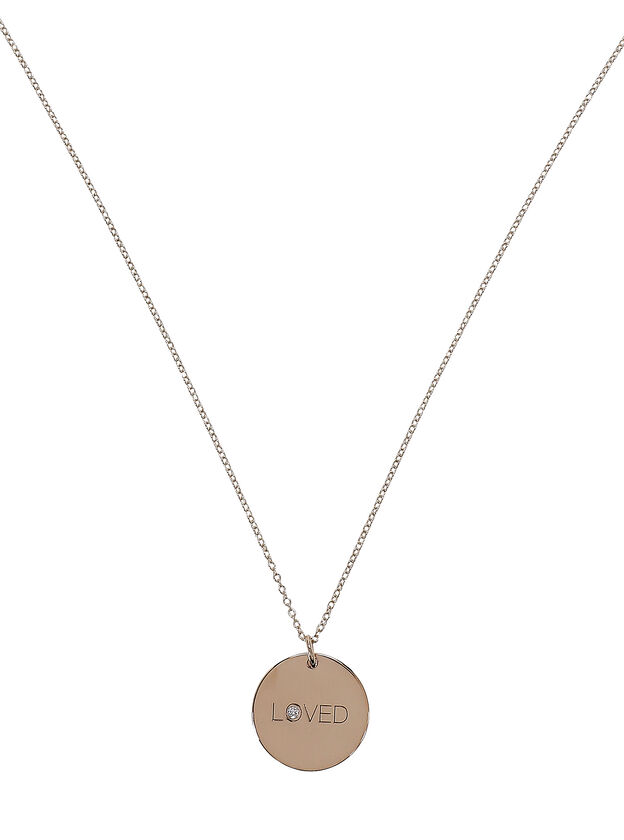 Loved Disc Pendant Necklace