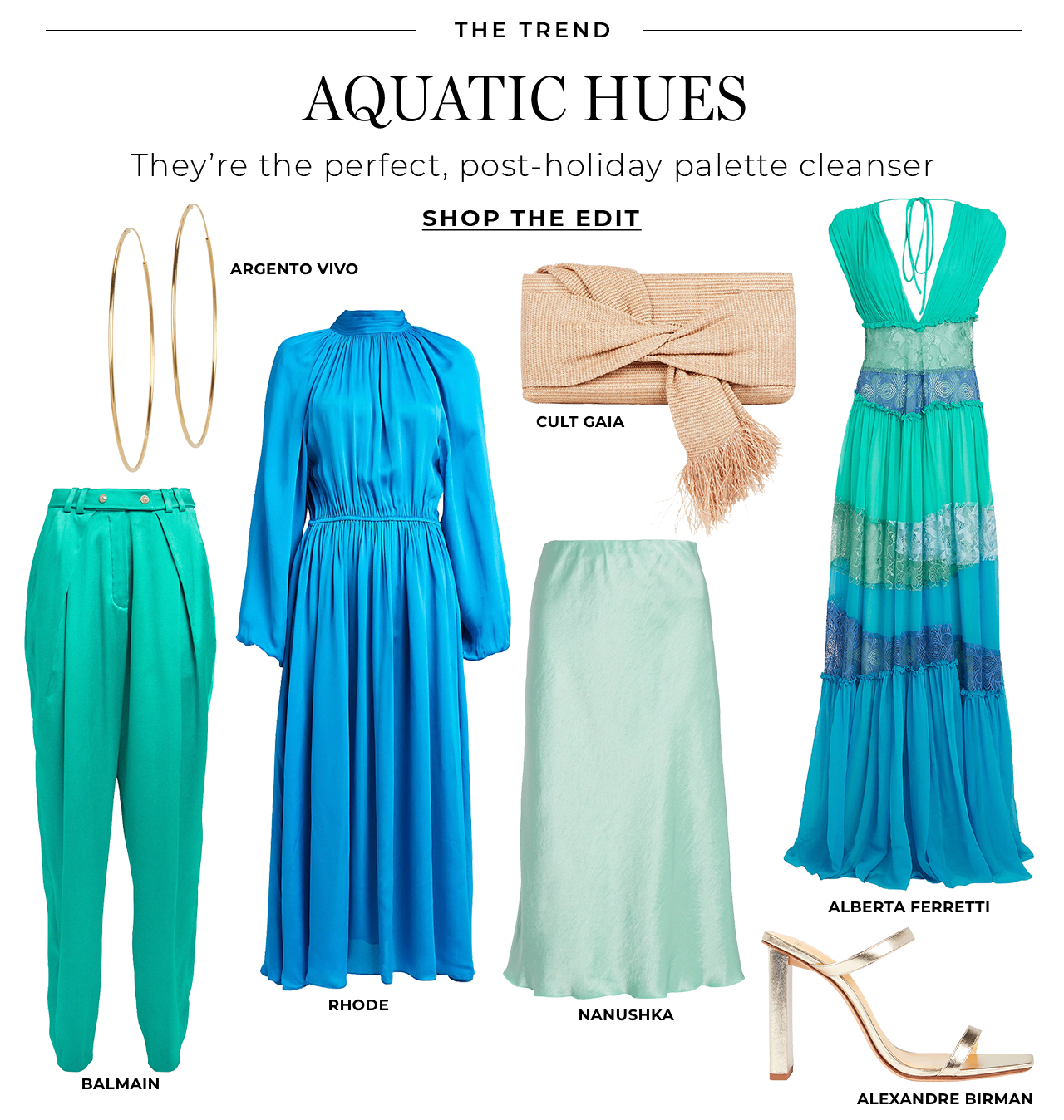 Aquatic hues are the perfect post-holiday palette cleanser 