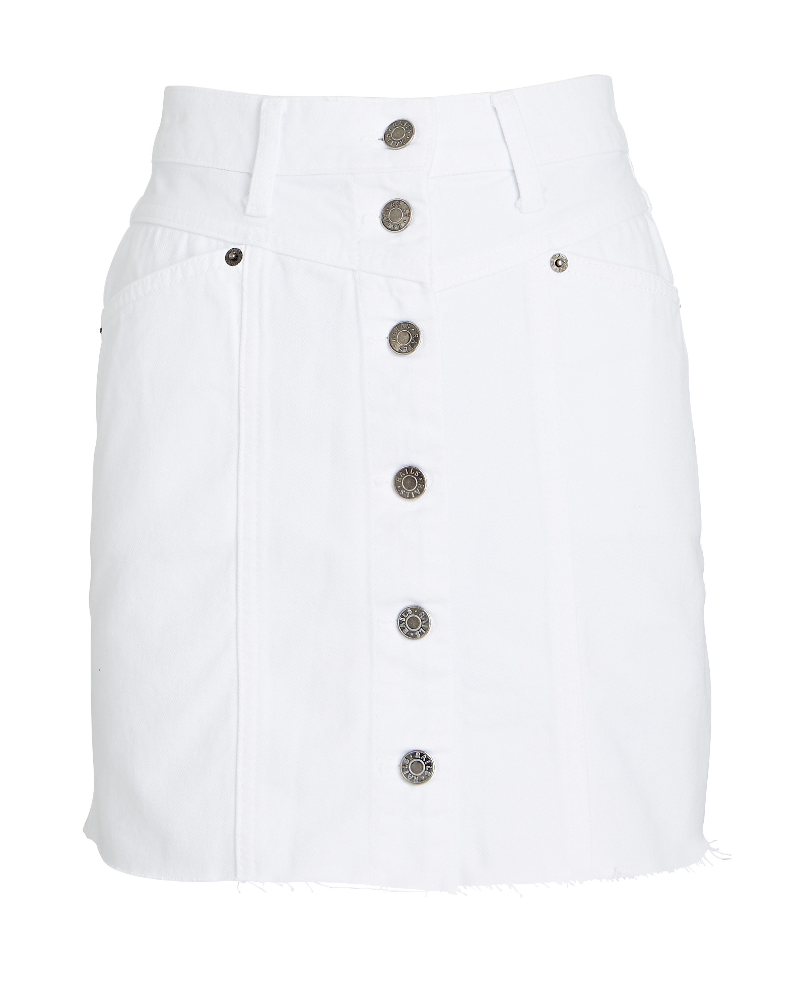 Rails The Canyon Denim Mini Skirt in White | INTERMIX®