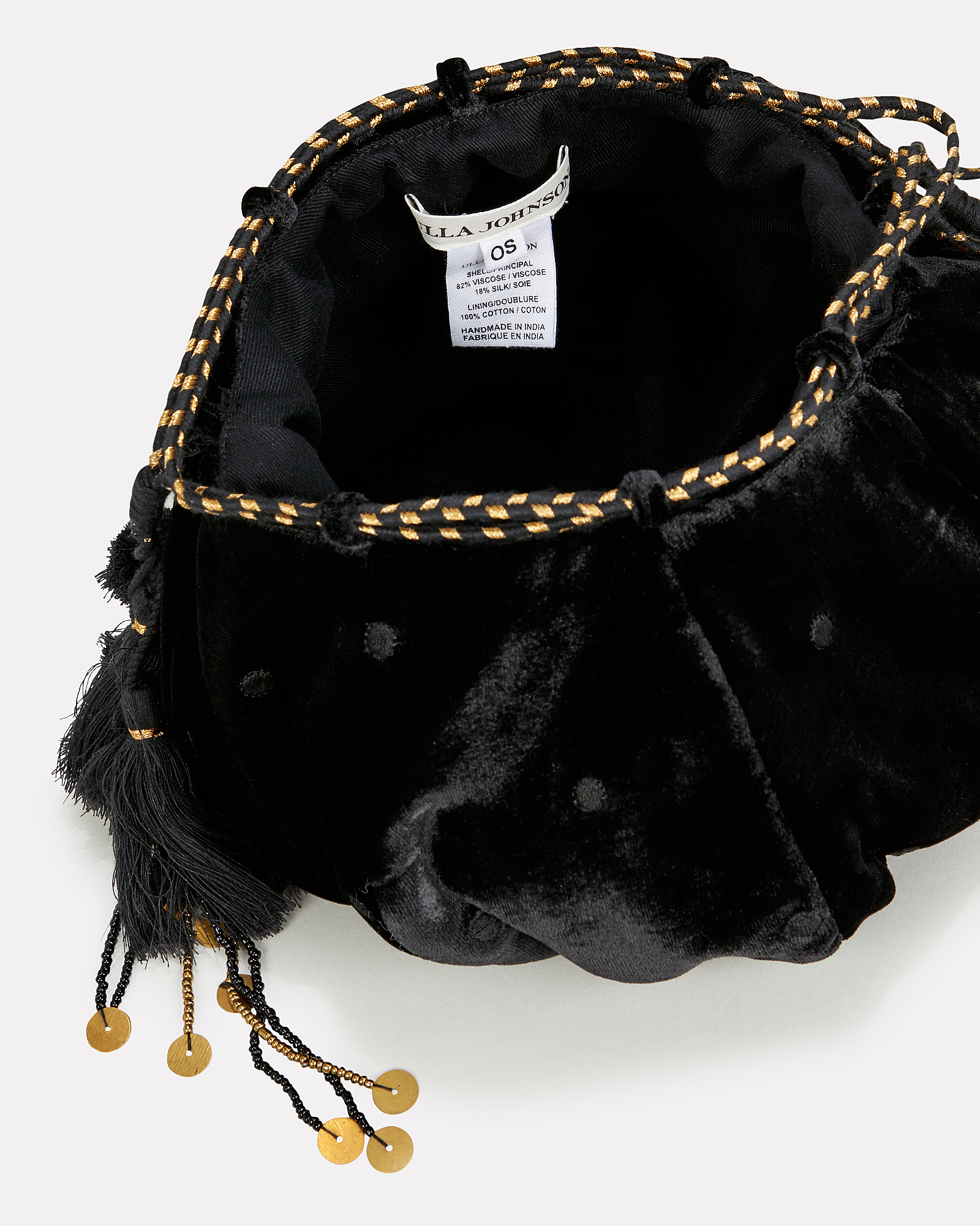 Black Velvet Tassel Bag