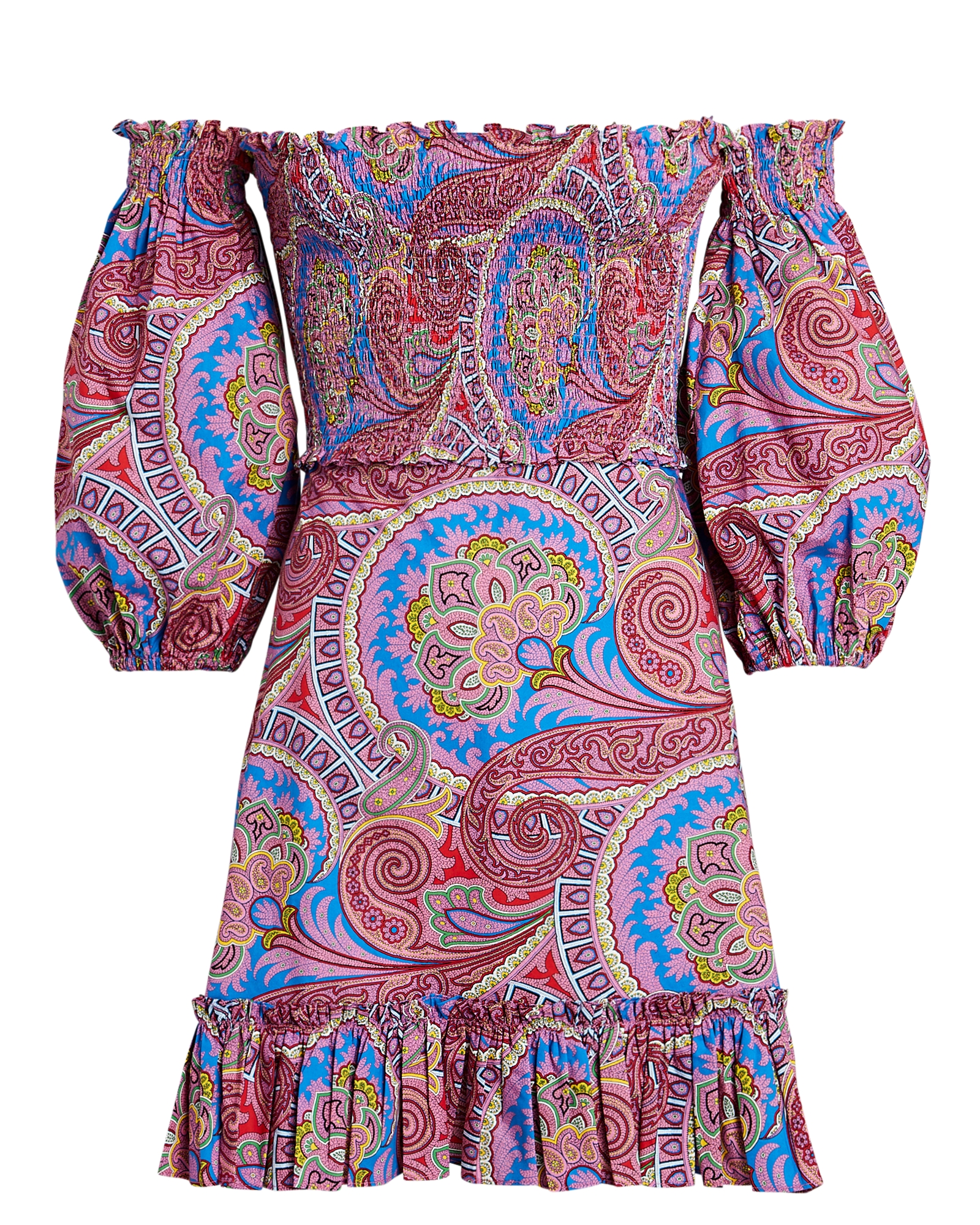 Alexis Alona Off-the-shoulder Paisley Dress In Multi