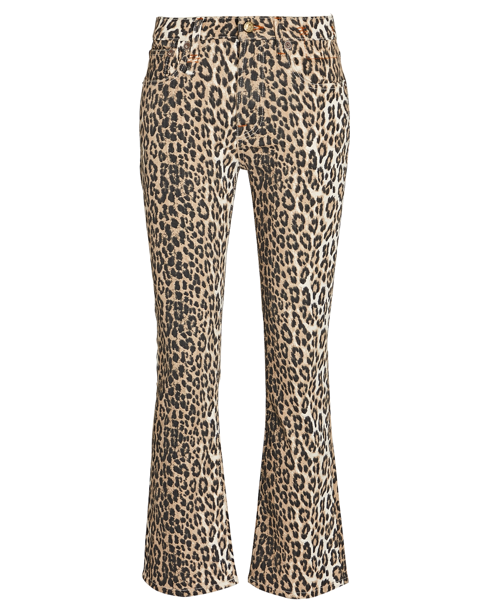 R13 Kick Fit Tyler Leopard Jeans | INTERMIX®