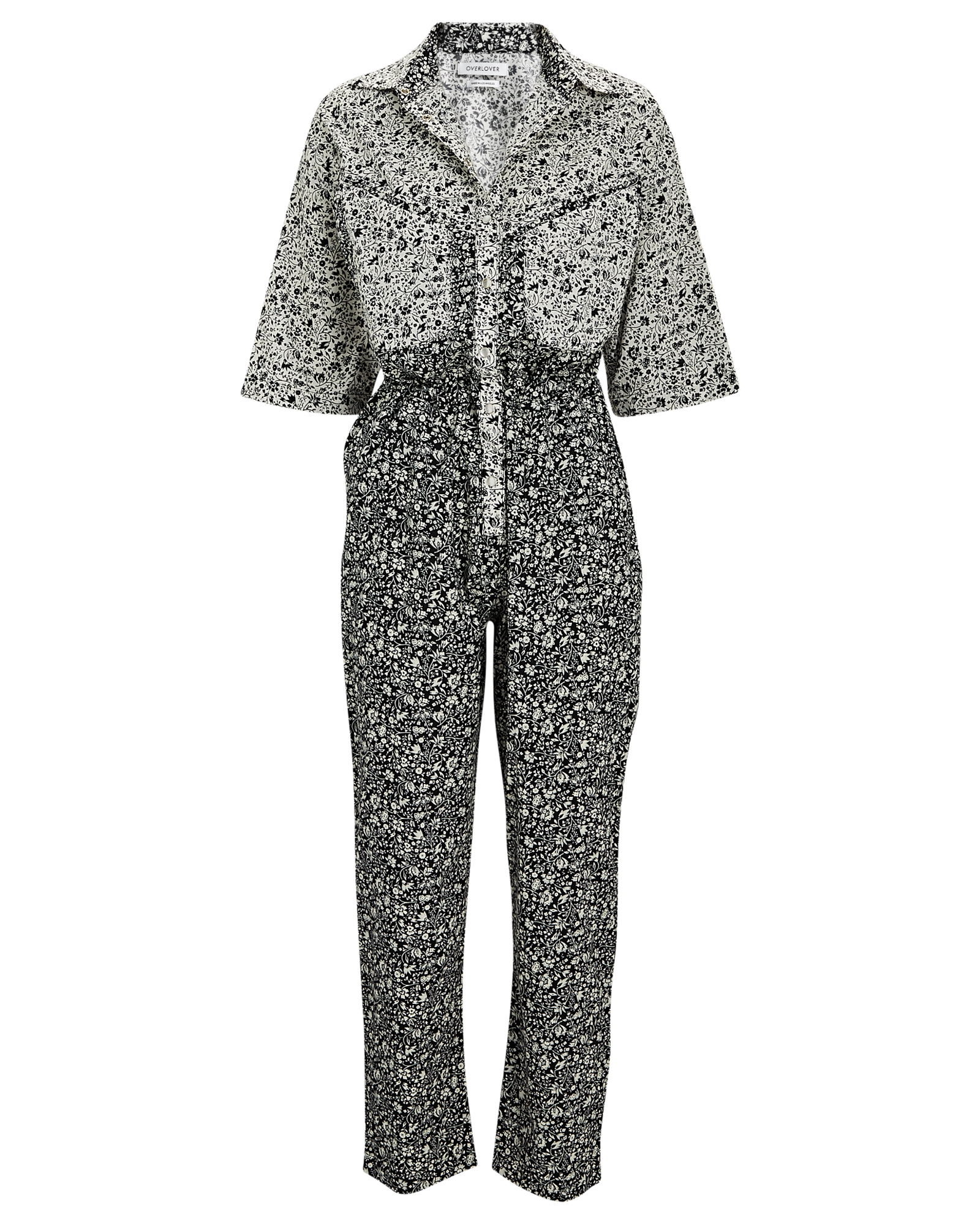 OVERLOVER Lolina Cropped Floral Cotton Jumpsuit | INTERMIX®