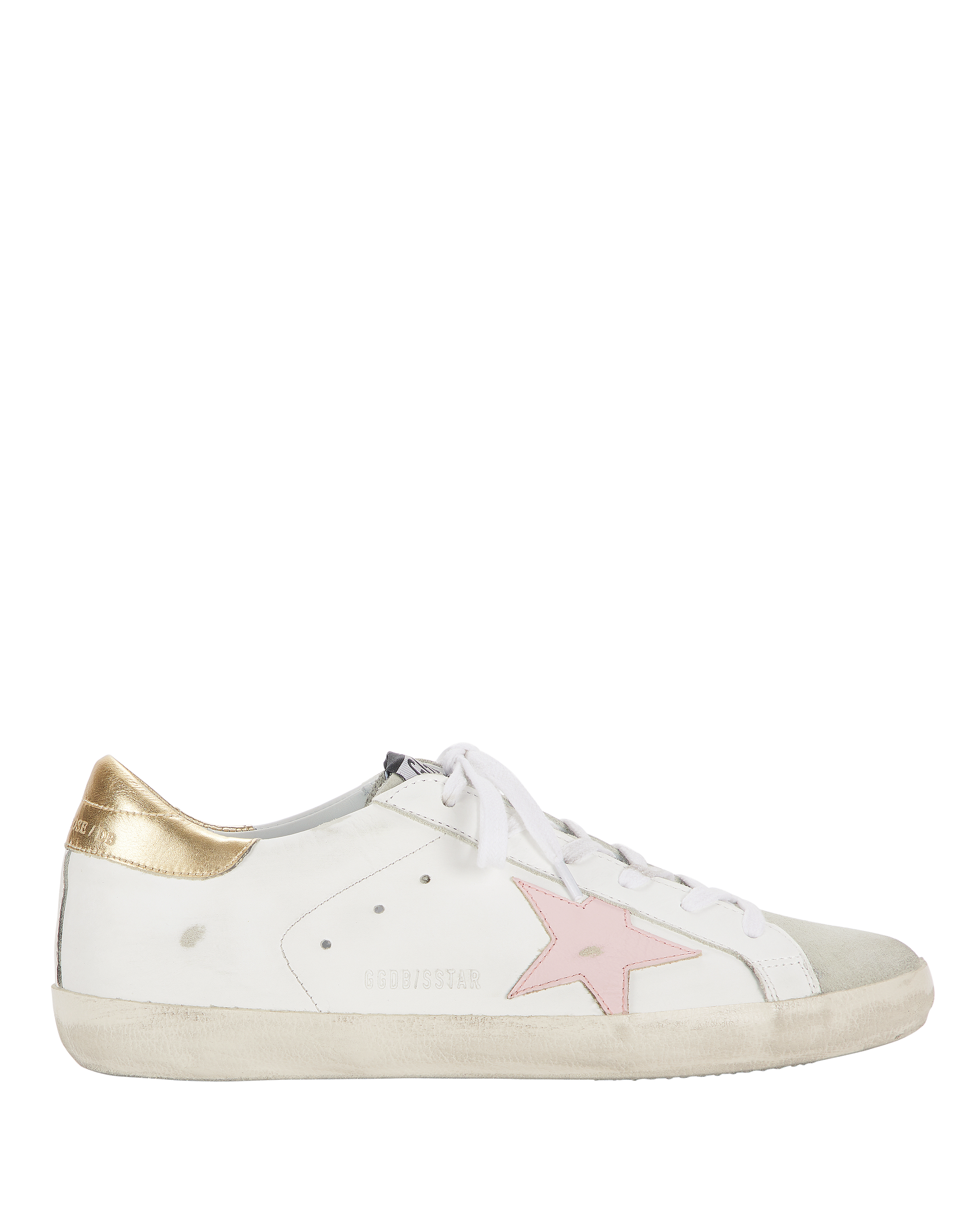 Superstar White and Pink Star Low-Top Sneakers | Golden Goose