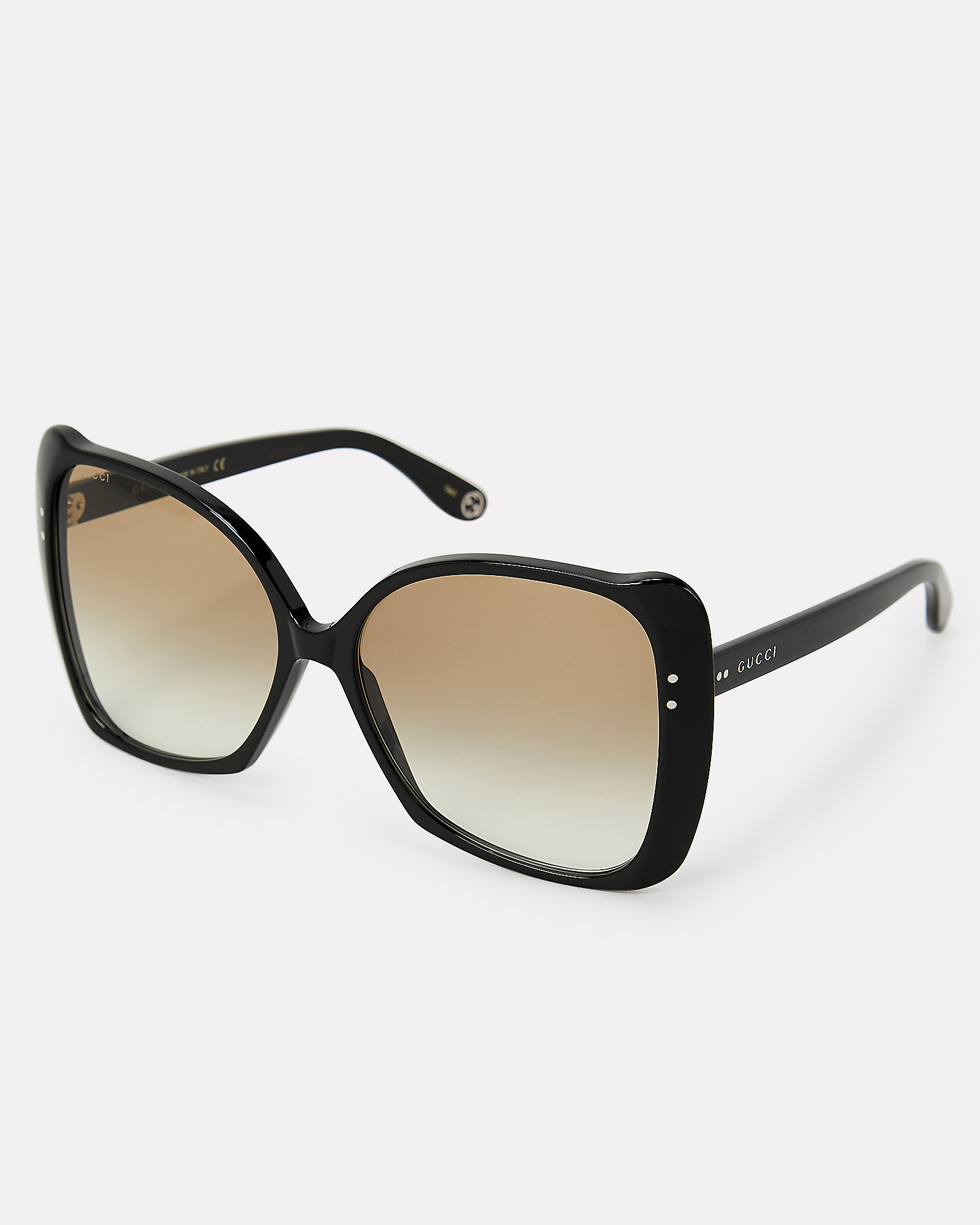 Gucci Oversized Square Frame Sunglasses in beige | INTERMIX®