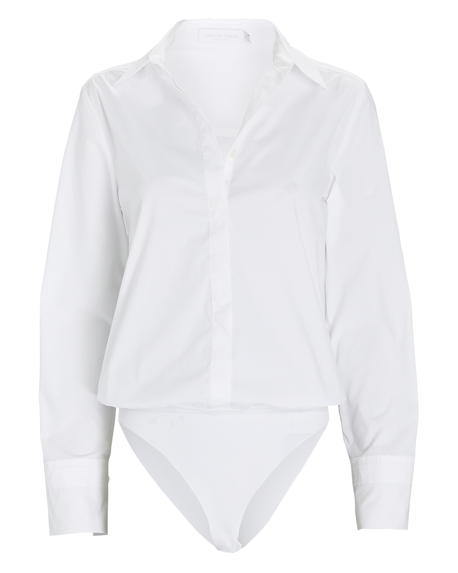 Jonathan Simkhai Standard Striped Button-Down Bodysuit | INTERMIX®