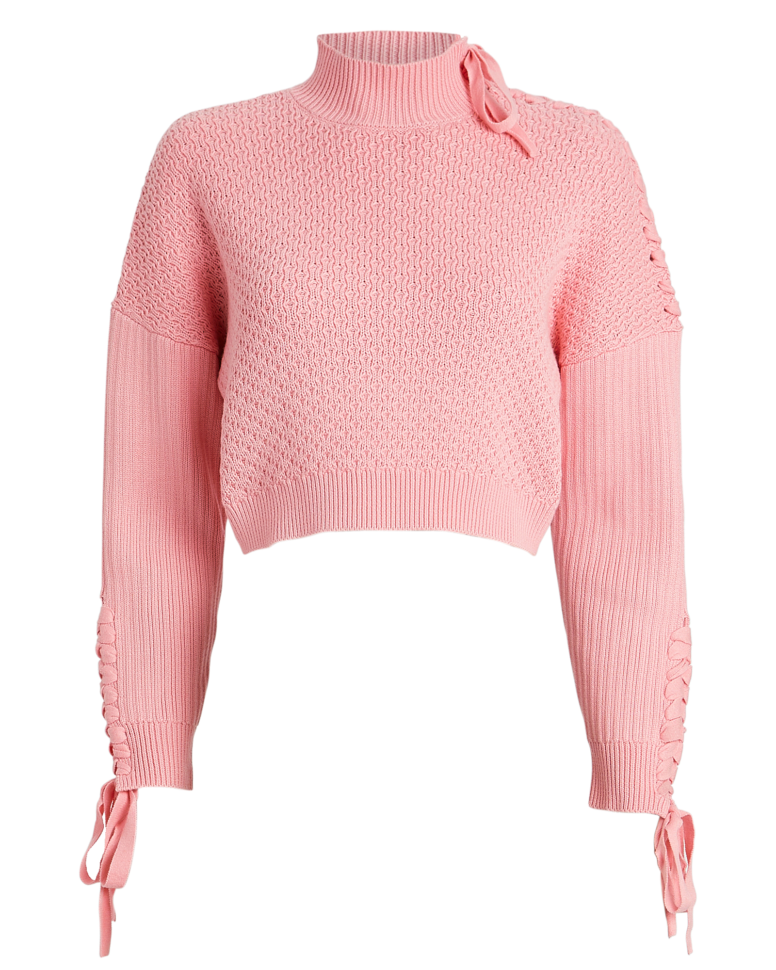 Jonathan Simkhai | Lace-Up Cable Knit Sweater | INTERMIX®