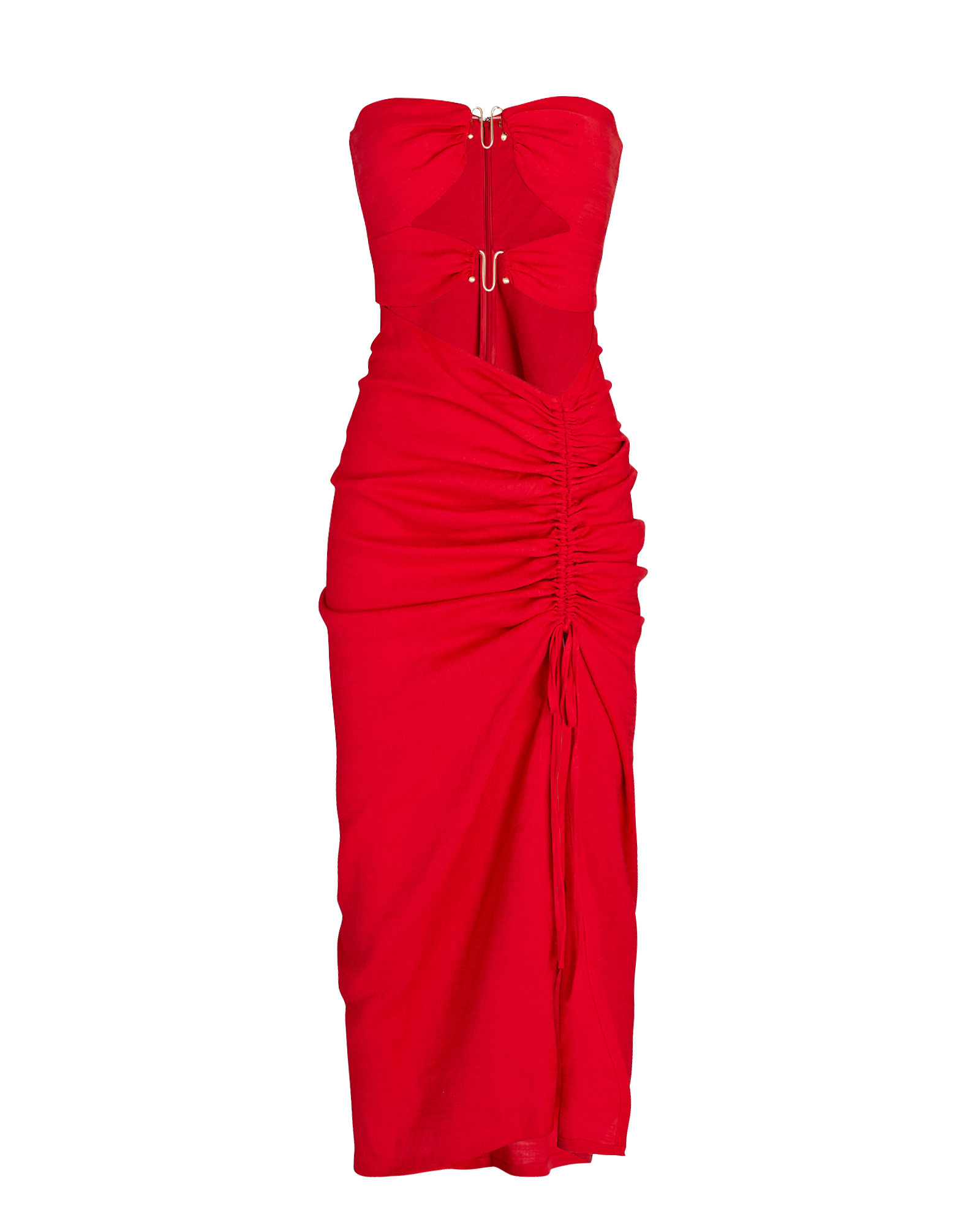 Cult Gaia Donna Strapless Cut-Out Gauze Midi Dress | INTERMIX®