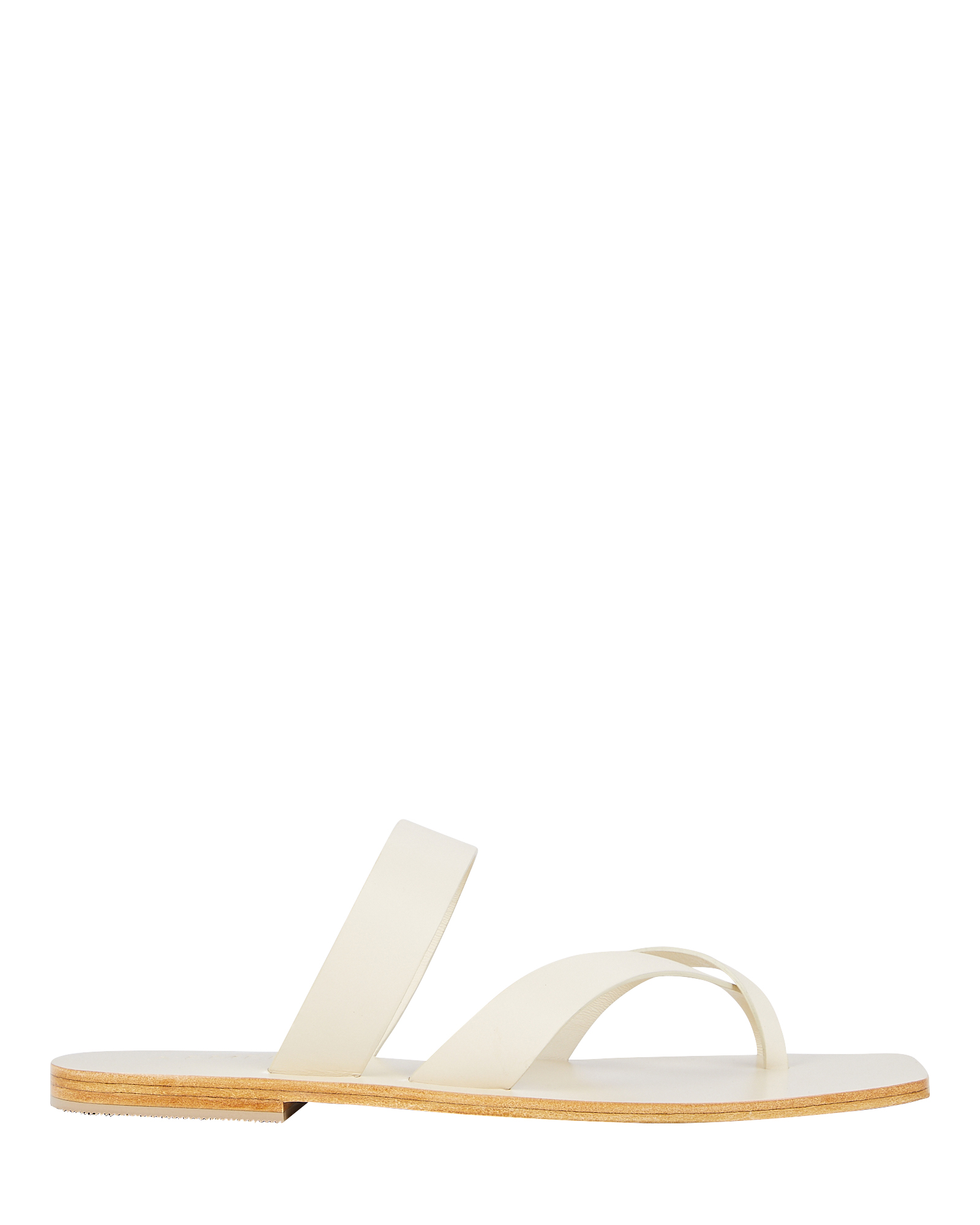 A.EMERY CARTER LEATHER SLIDE SANDALS