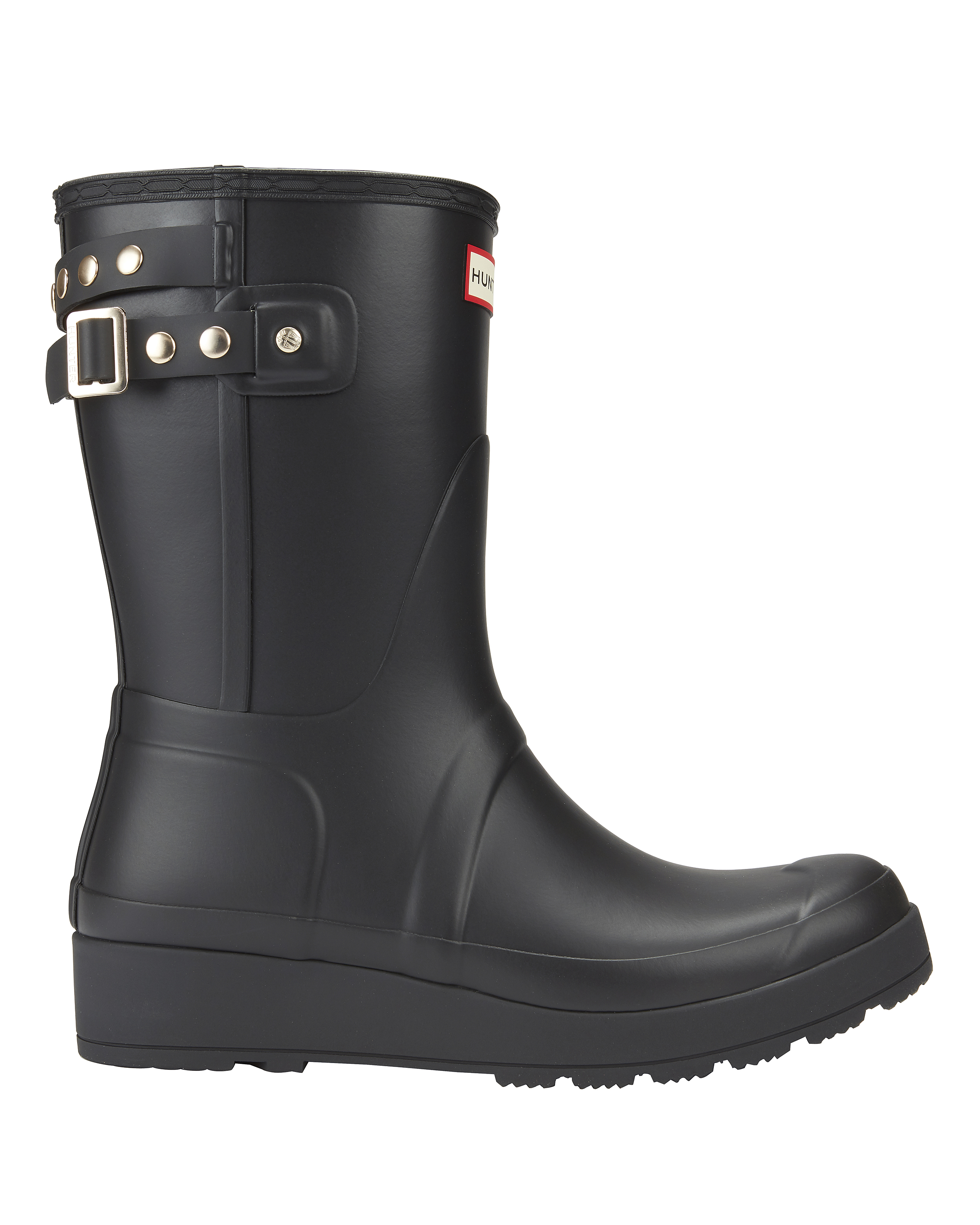 Hunter Original Studded-Strap Short Wedge Rain Boots - INTERMIX®
