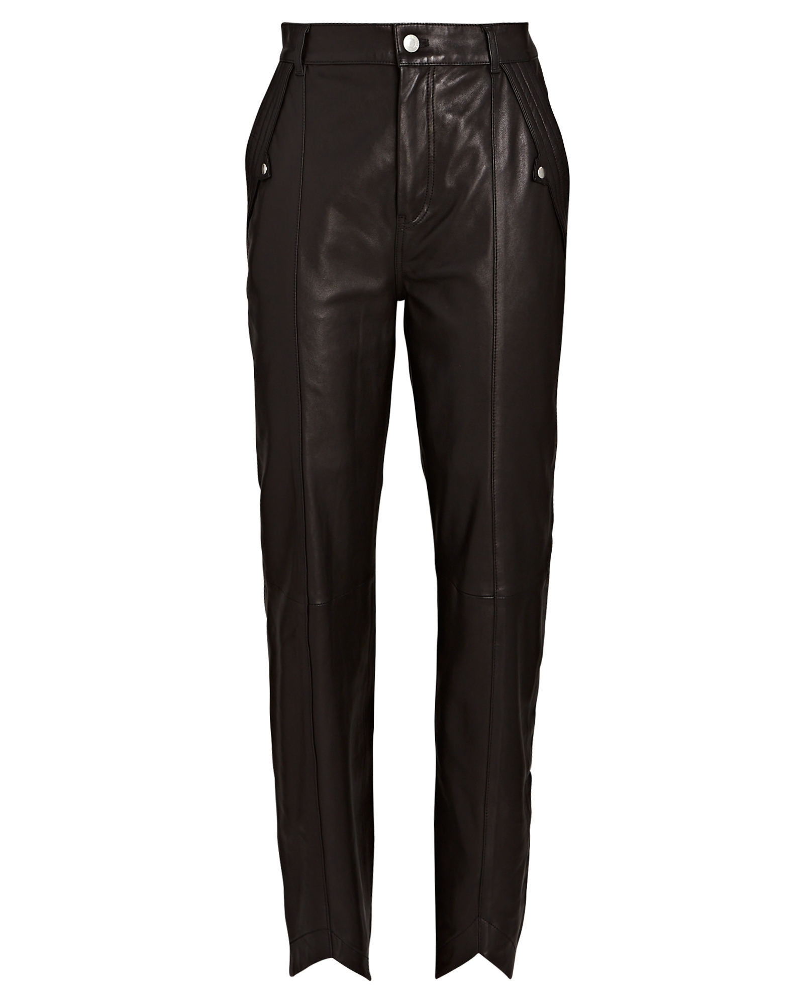 IRO Fotsy Leather Pants in black | INTERMIX®