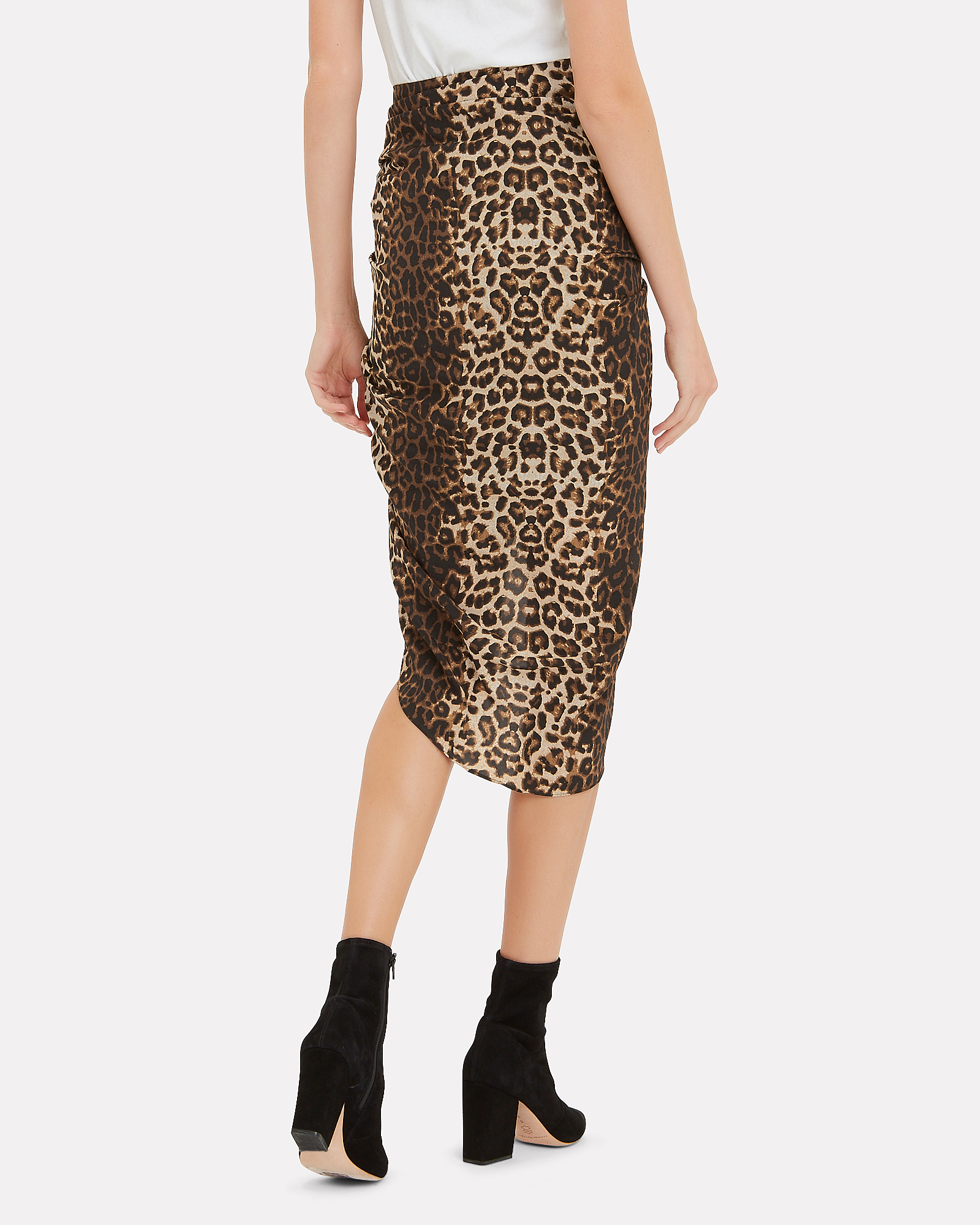 Ari Asymmetrical Leopard Skirt | INTERMIX®