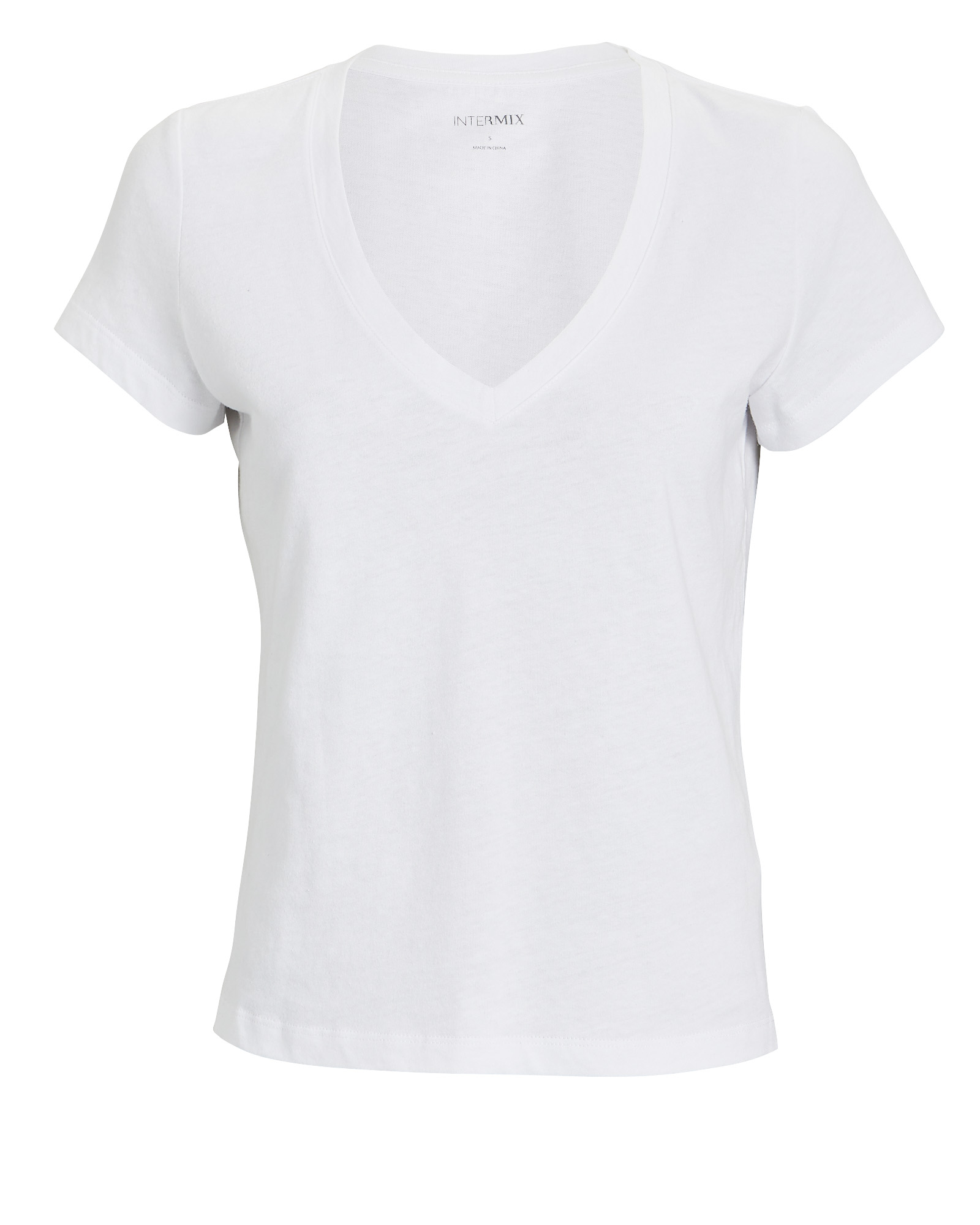 Intermix Classic White V-Neck T-Shirt | INTERMIX®