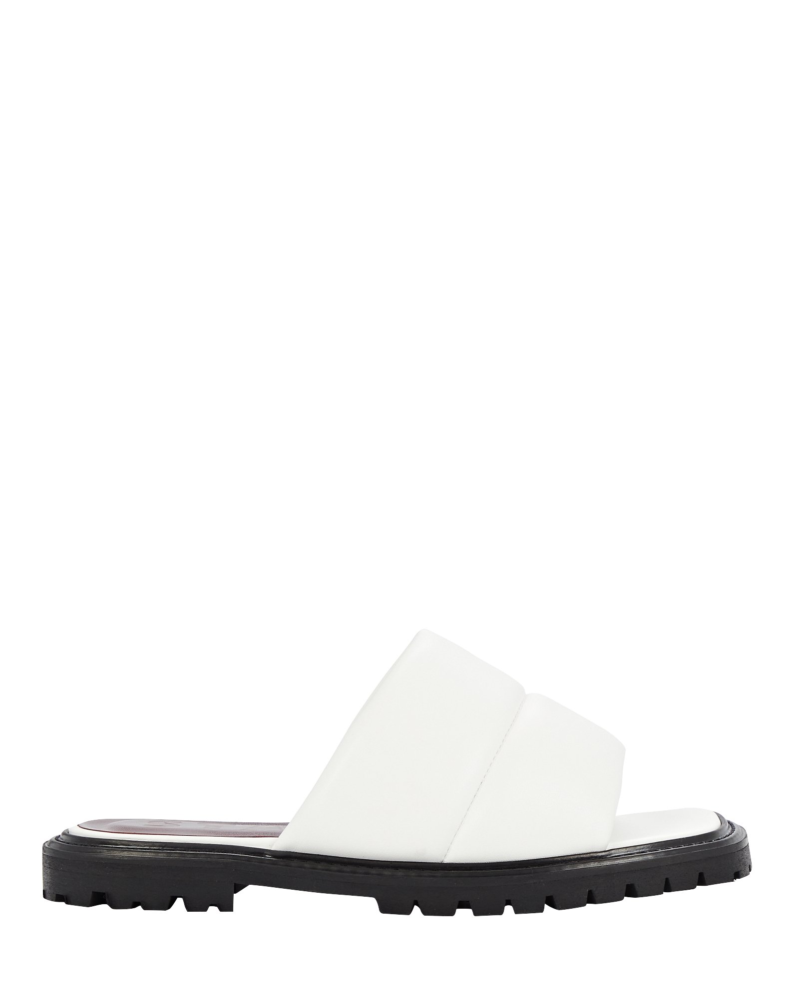 STAUD Astro Puffer Vegan Leather Slide Sandals | INTERMIX®