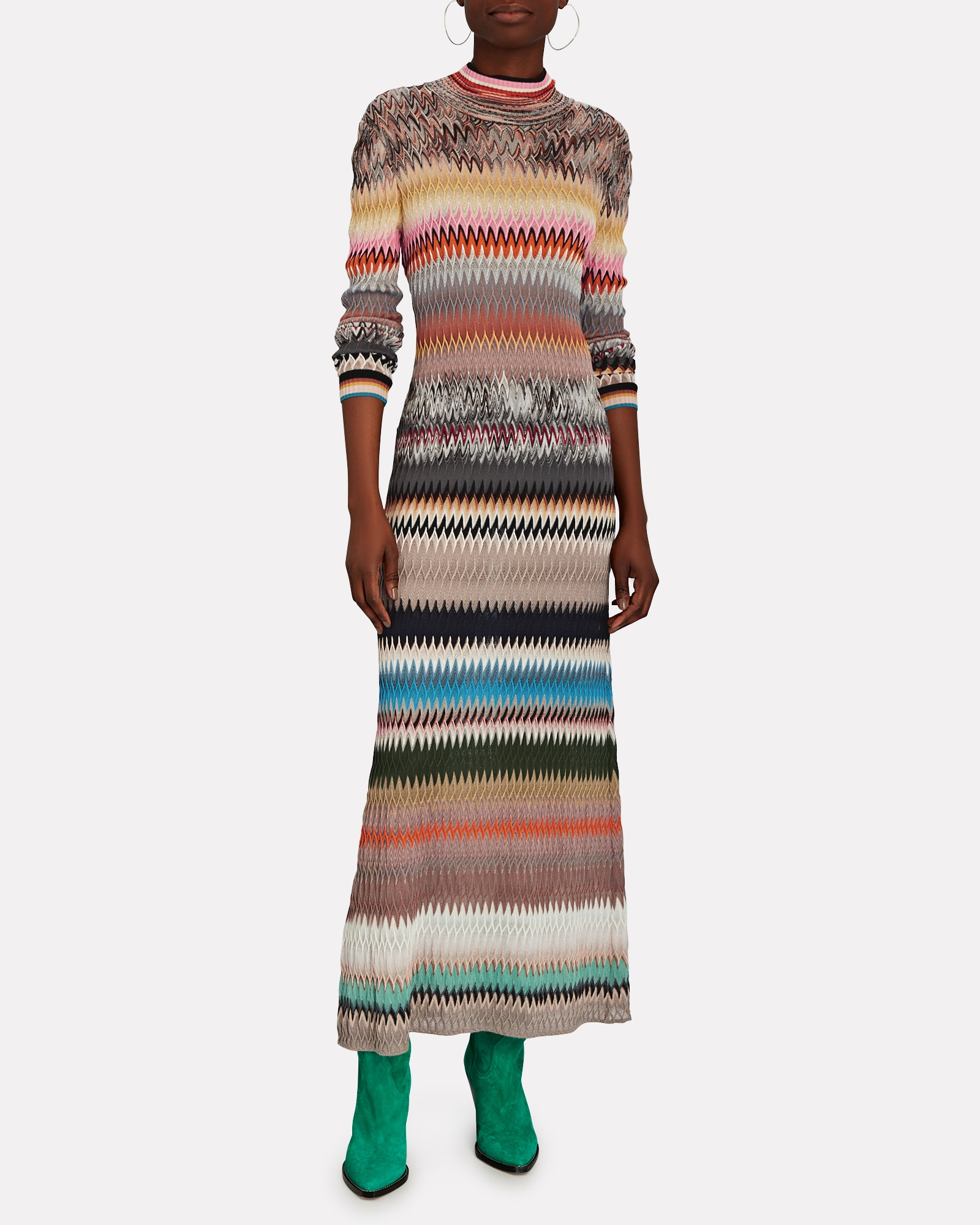 Missoni Striped Chevron Knit Midi Dress | INTERMIX®