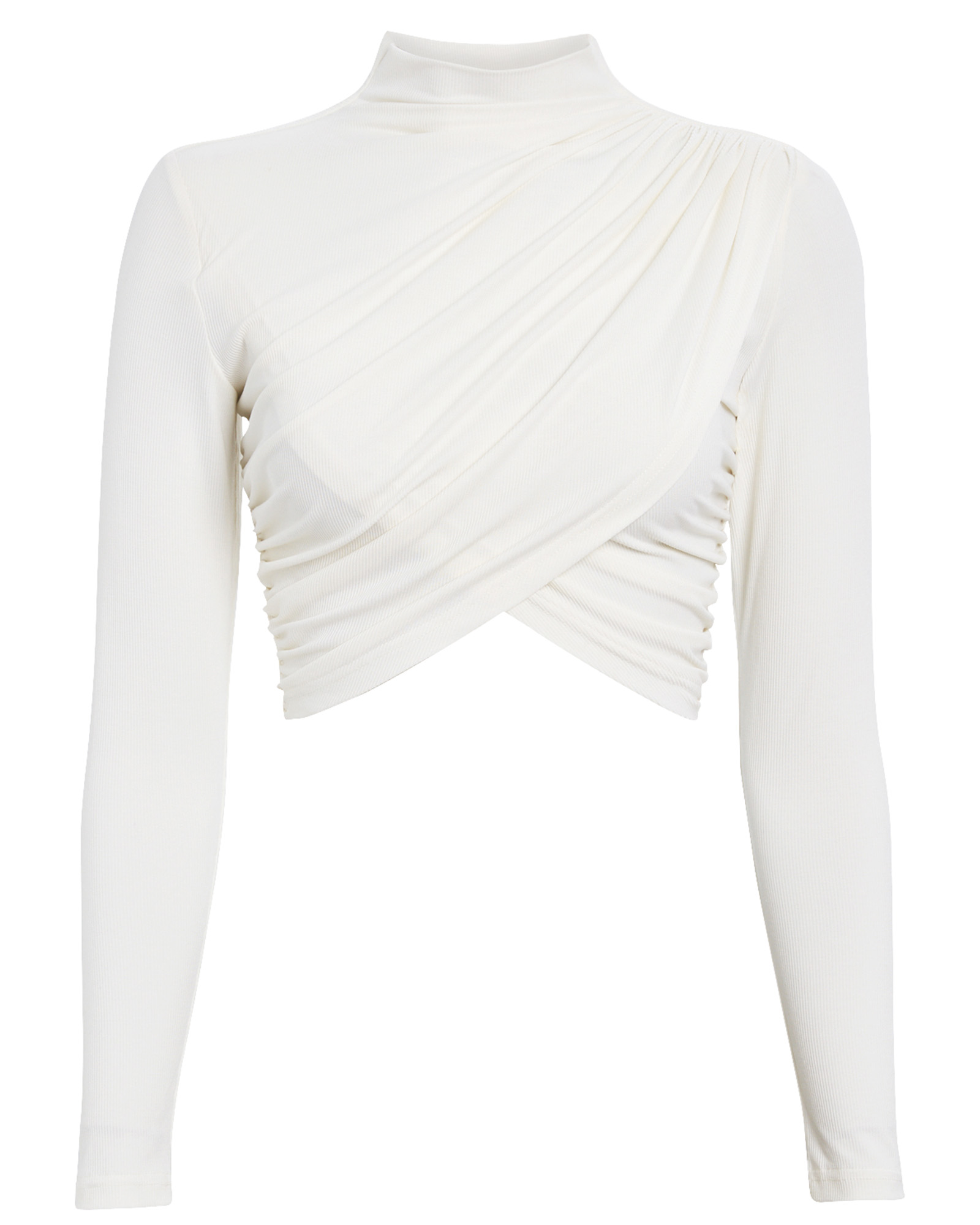 Significant Other Momentary Wrap Crop Top In Ivory | ModeSens